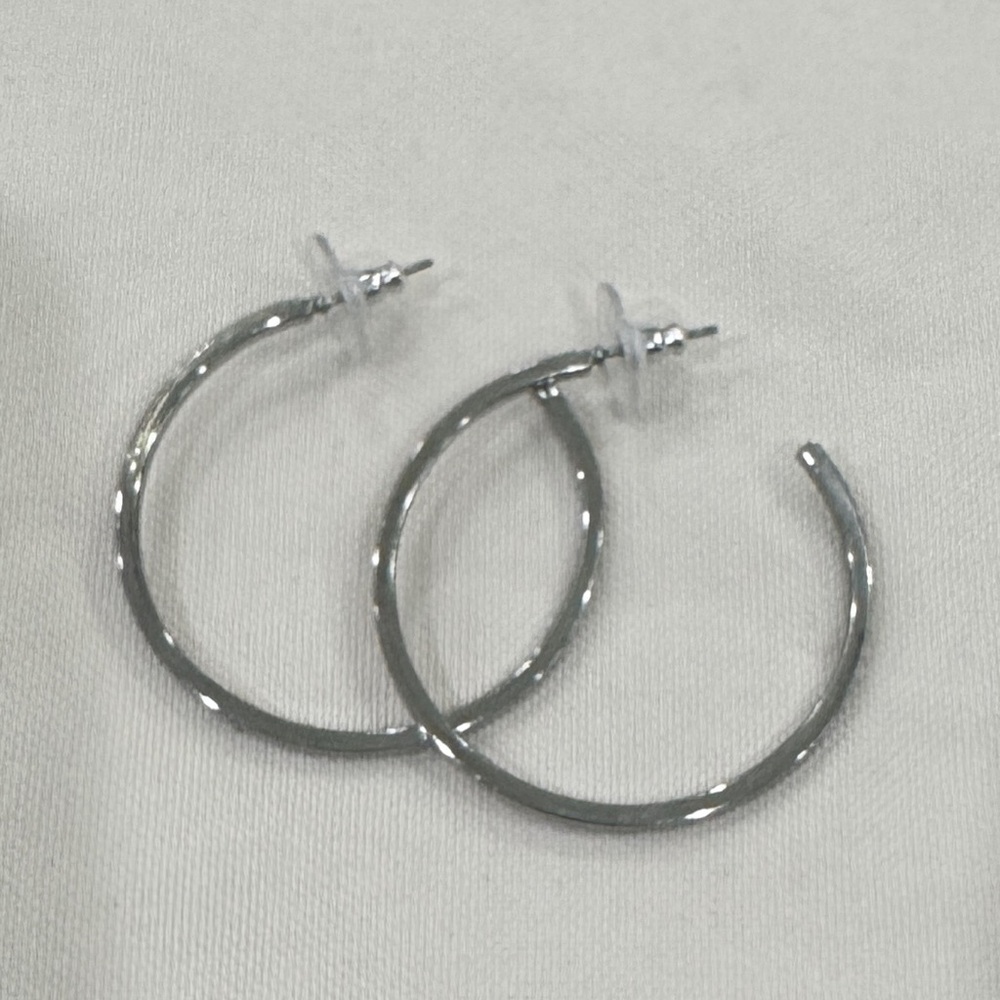 Elegant Silver Hoop Earrings